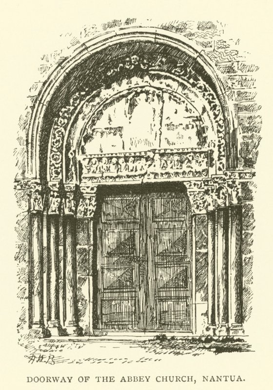 Tür des Abteikirche, Nantua (Gravur) von Henry William Brewer