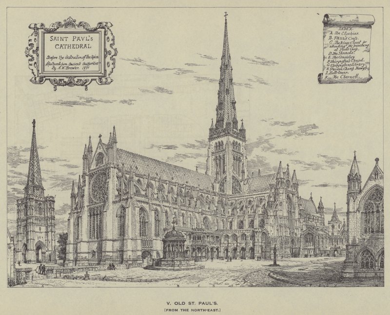 Alte St. Pauls, vom Nordosten von Henry William Brewer