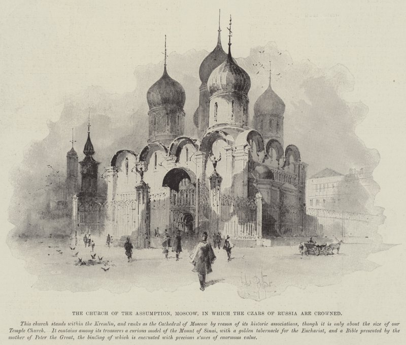Die Kirche der Himmelfahrt, Moskau, in der die Zaren von Russland gekrönt werden von Herbert Railton