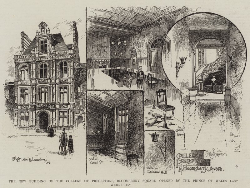Das neue Gebäude des College of Preceptors, Bloomsbury Square, eröffnet vom Prinzen von Wales letzten Mittwoch von Herbert Railton