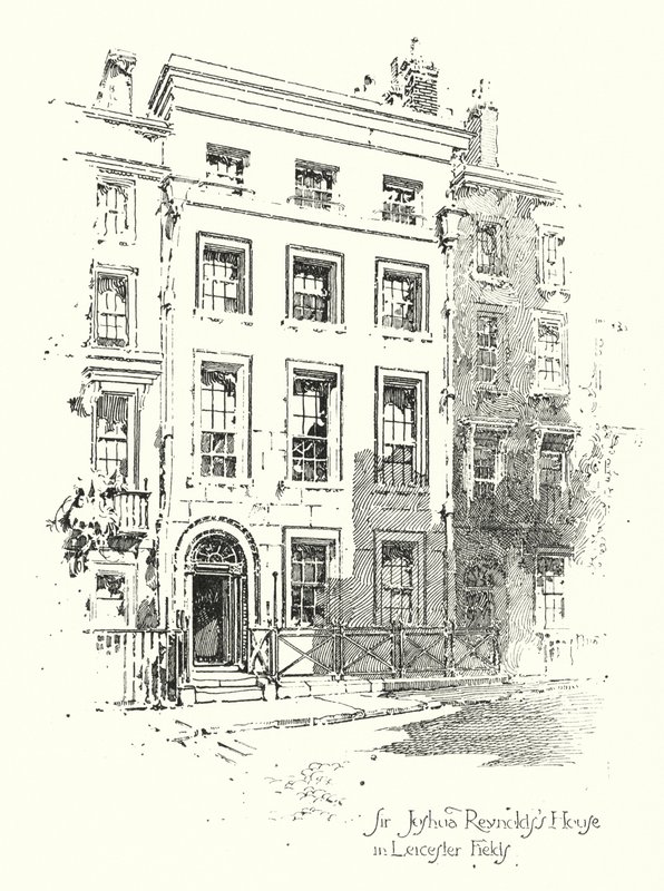 Haus von Sir Joshua Reynolds, Leicester Fields, London von Herbert (after) Railton