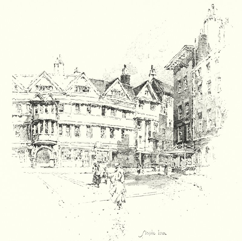 Staple Inn, London von Herbert (after) Railton