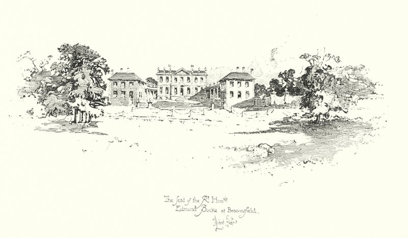 Der Sitz von Edmund Burke, Beaconsfield von Herbert (after) Railton