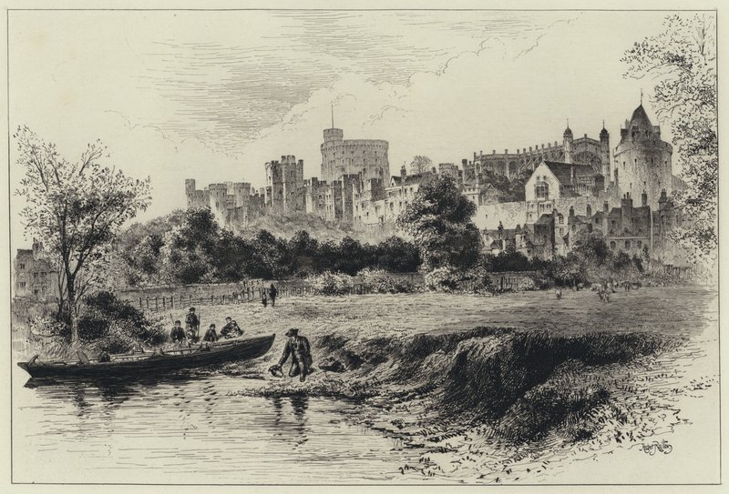 Windsor Castle vom Ufer von Berkshire von Herbert (after) Railton