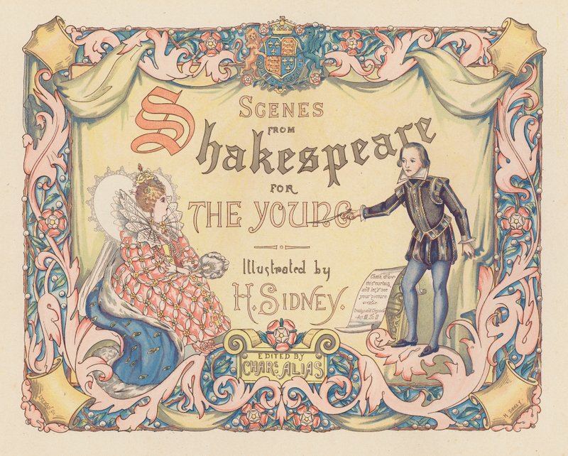 Titelblatt-Illustration für Szenen aus Shakespeare für die Jugend von Herbert (after) Sidney