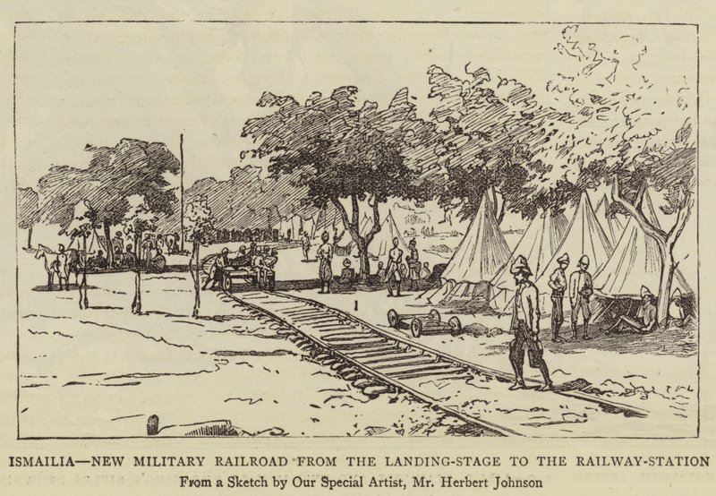 Ismailia, Neue Militärbahn vom Landungssteg zum Bahnhof von Herbert Johnson