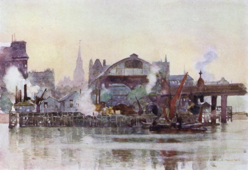 Charing Cross Station vom Fluss von Herbert Menzies (after) Marshall