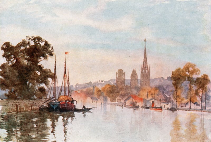 Rouen vom Fluss aus von Herbert Menzies Marshall