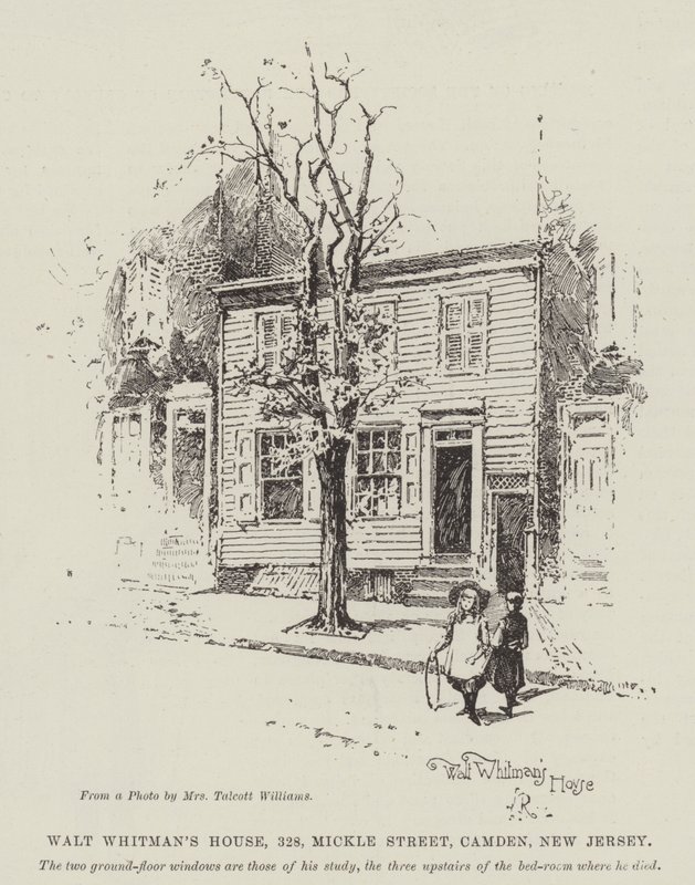 Walt Whitmans Haus, 328, Mickle Street, Camden, New Jersey von Herbert Railton