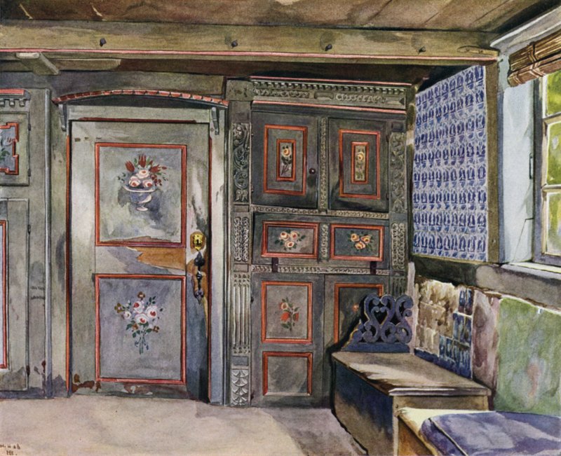 Teil der Halle im Hufnerhaus von Herrn Hittscher in Curslack von Hermann Haase