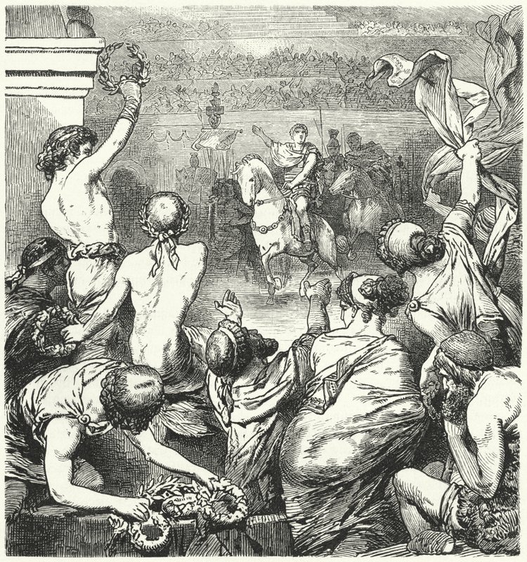 Titus Quinctius Flaminius verkündet die Freiheit der griechischen Staaten, 196 v. Chr. von Hermann Vogel