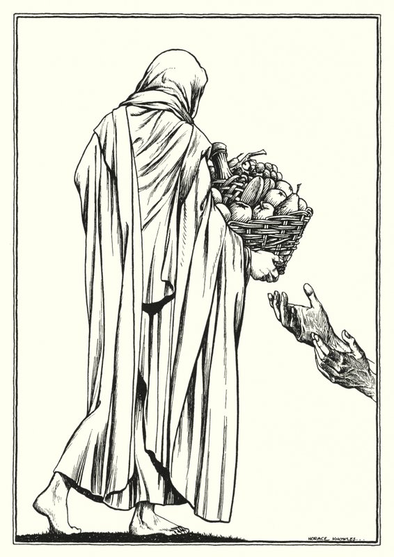 Illustration zur Bergpredigt von Horace J. Knowles