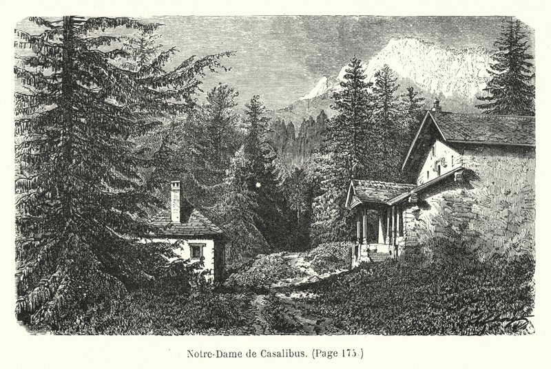 Illustration für Les Deux Robinsons de la Grande-Chartreuse (Gravur) von Hubert Clerget