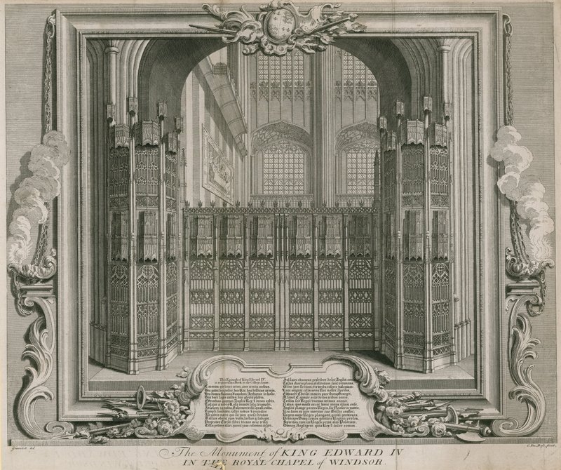 Das Denkmal von König Edward IV von Hubert Francois Gravelot