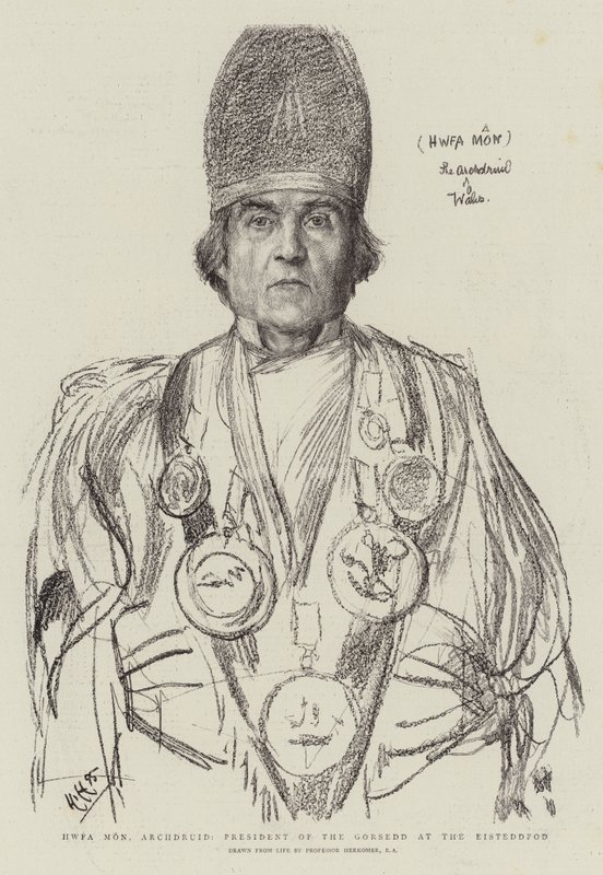 Hwfa Mon, Erzdrache, Präsident des Gorsedd beim Eisteddfod von Hubert von Herkomer