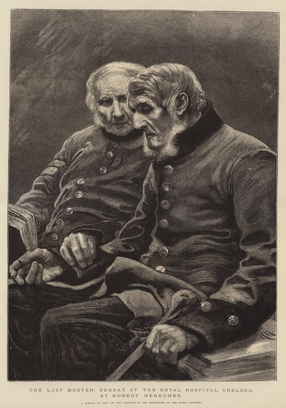 Die letzte Musterung, Sonntag im Royal Hospital, Chelsea von Hubert von Herkomer