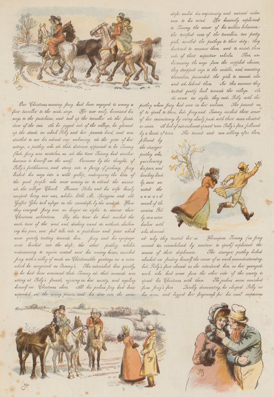 Die Lieben und Eifersüchteleien zweier fröhlicher Postboten (Chromolithographie) von Hugh Thomson