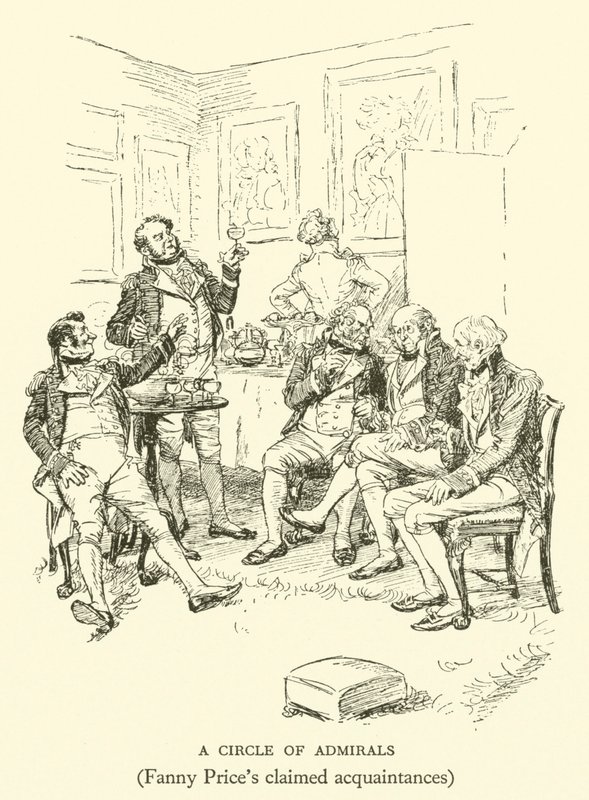 Ein Kreis von Admiralen, Fanny Prices angebliche Bekannte (Gravur) von Hugh Thomson