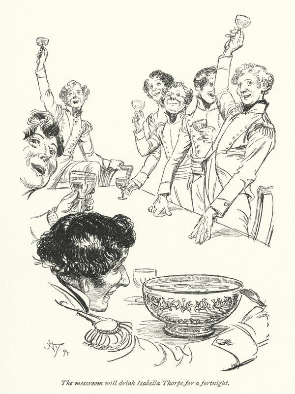 Illustration für Northanger Abbey von Jane Austen (Lithografie) von Hugh Thomson