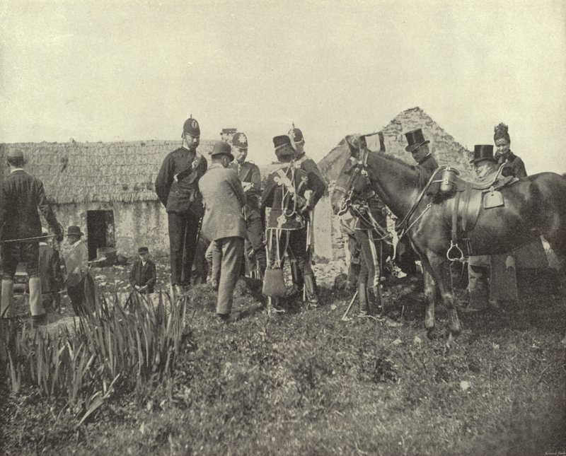 Zwangsräumungsszene, Vandeleur Anwesen, County Clare von Irish Photographer