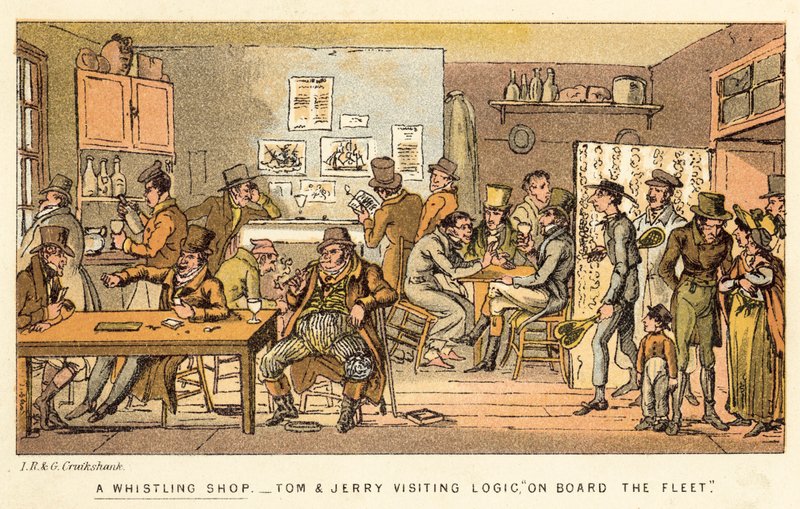Ein Pfeifladen von Isaac, Robert and George Cruikshank
