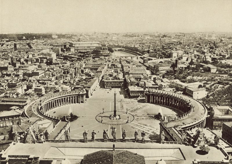 Petersplatz und Panorama der Stadt vom Dom aus gesehen von Italian Photographer