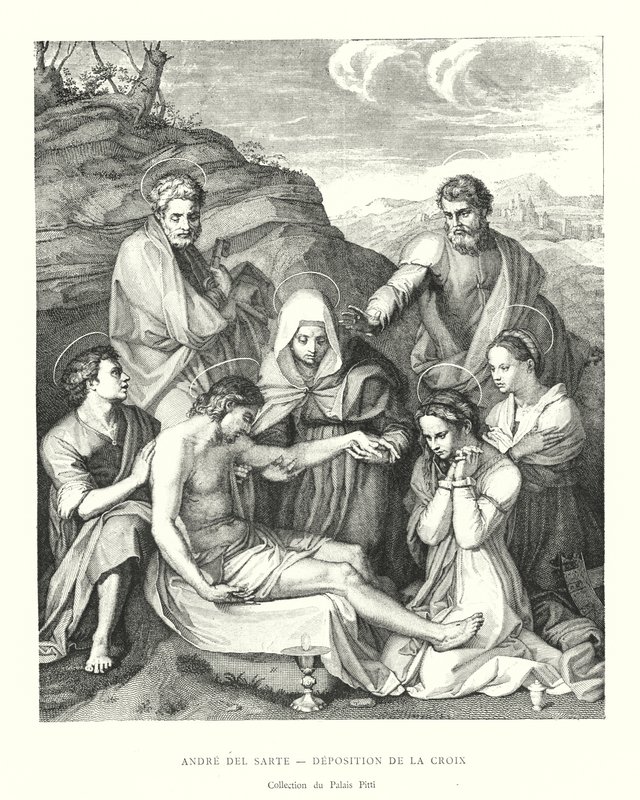 Andrea del Sarto, Kreuzabnahme, Sammlung des Palazzo Pitti von Italian School