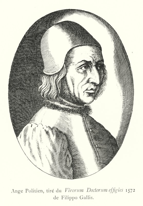 Ange Politien, aus dem Virorum Doctorum effigies 1572 von Filippo Gallis von Italian School