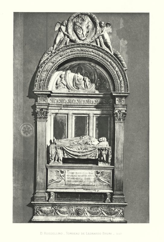 B. Rossellino, Grabmal von Leonardo Bruni von Italian School