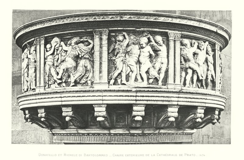 Donatello und Michele di Bartolommeo, Außenkanzel der Kathedrale von Prato von Italian School