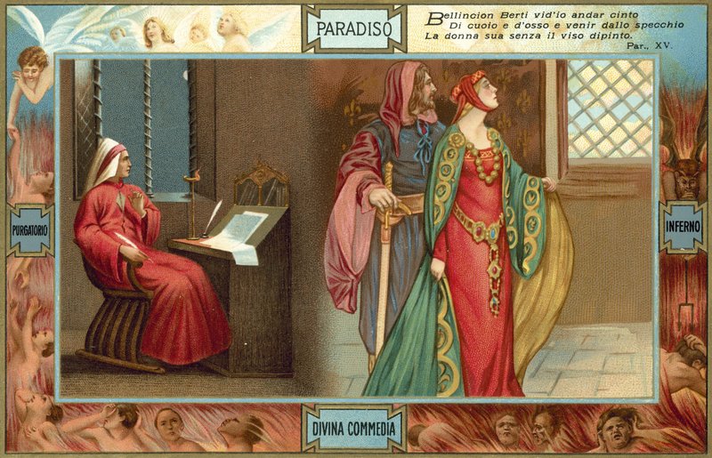 Illustration zu Dantes Die Göttliche Komödie von Italian School