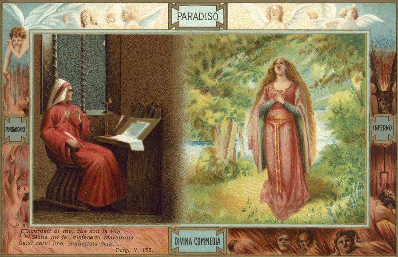 Illustration zu Dantes Die Göttliche Komödie von Italian School
