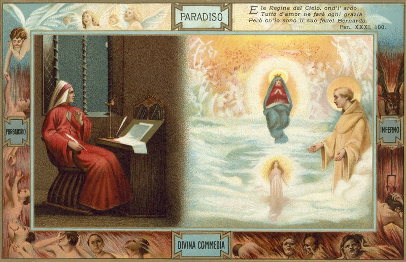 Illustration zu Dantes Die Göttliche Komödie von Italian School