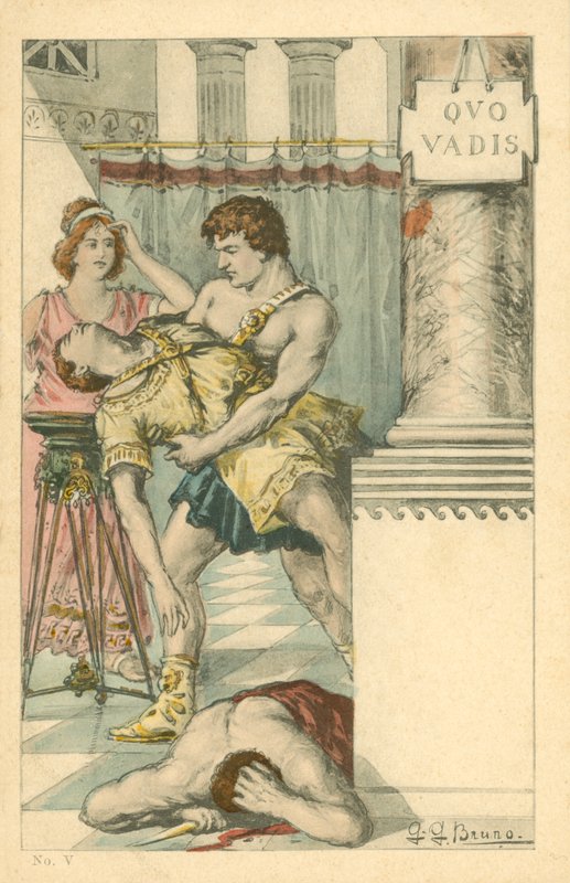 Illustration für den Roman Quo Vadis von Henryk Sienkiewicz von Italian School