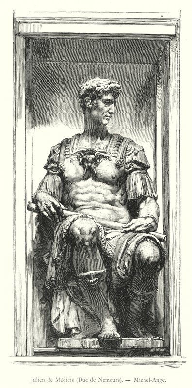 Julien de Medicis, Herzog von Nemours (Stich) von Italian School