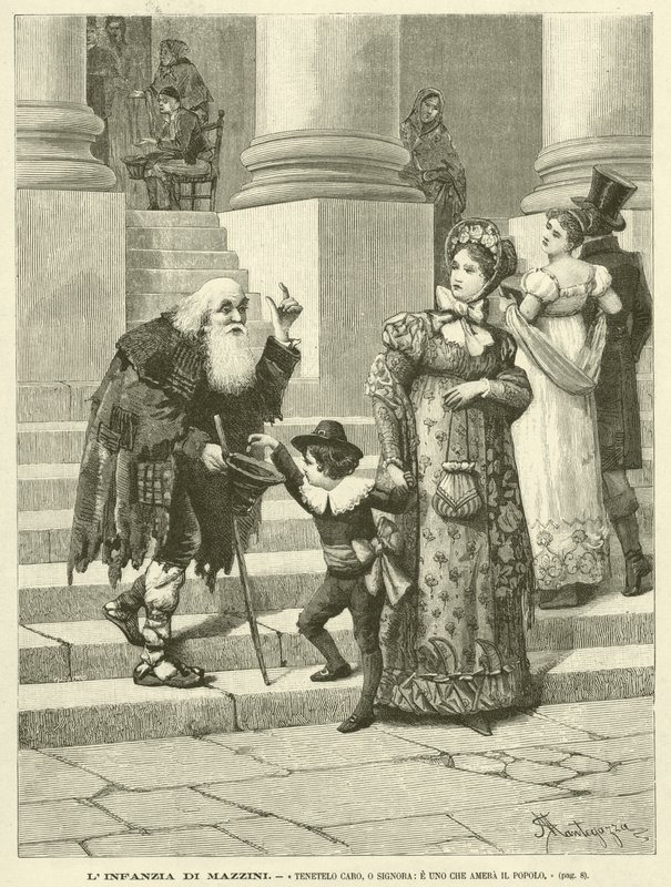 Die Kindheit von Mazzini, "Tenetelo Caro, o Signora, e Uno Che Amera il Popolo" von Italian School