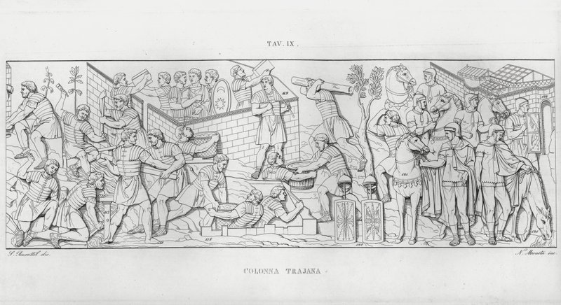 La Colonna Trajana, Trajanssäule von Italian School