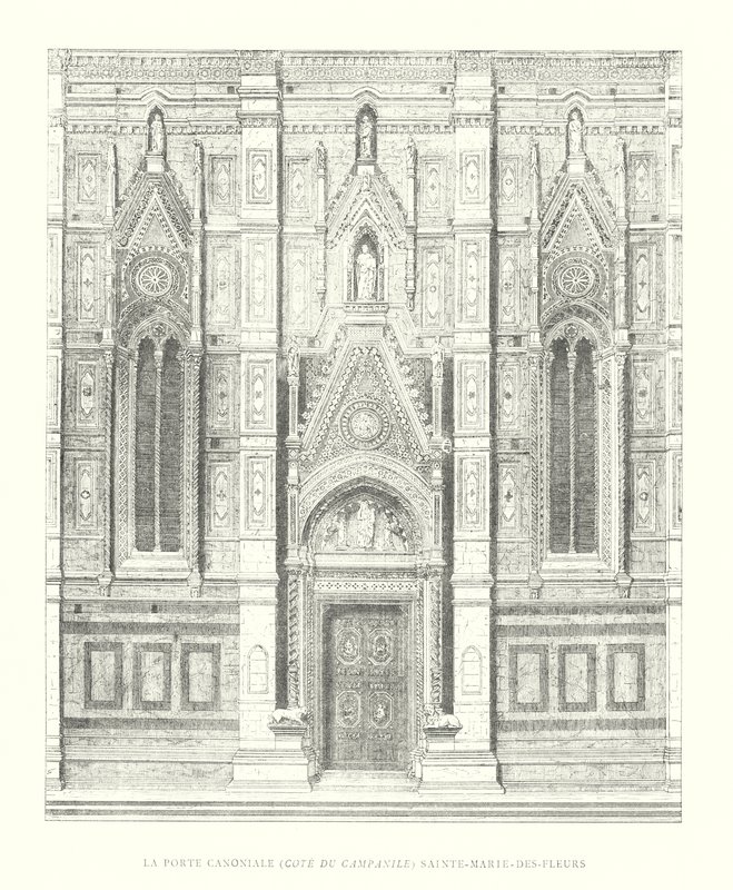 Die Kanonische Tür, Seite des Glockenturms, Santa Maria del Fiore von Italian School