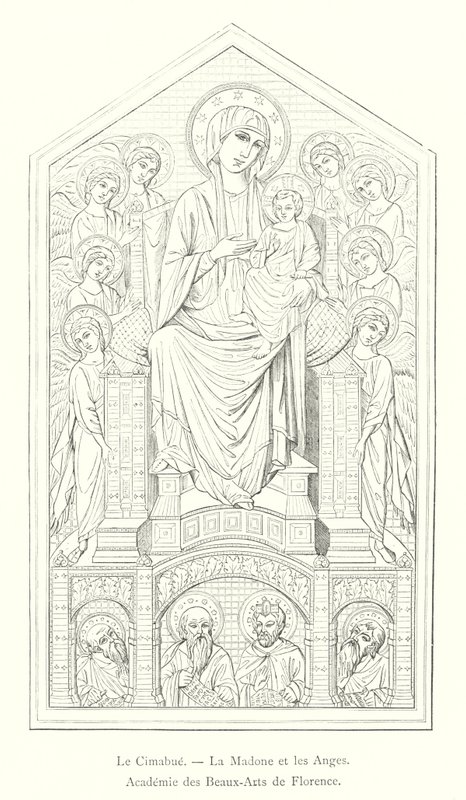 Cimabue, Die Madonna und die Engel, Akademie der Schönen Künste von Florenz von Italian School