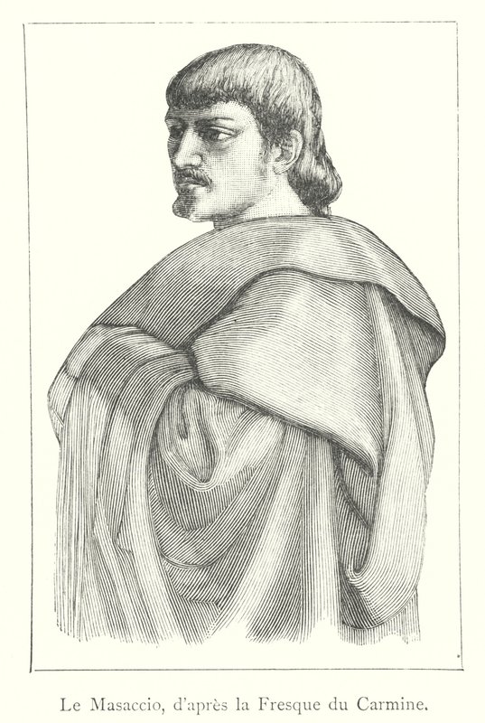 Masaccio, nach dem Fresko im Carmine (Gravur) von Italian School