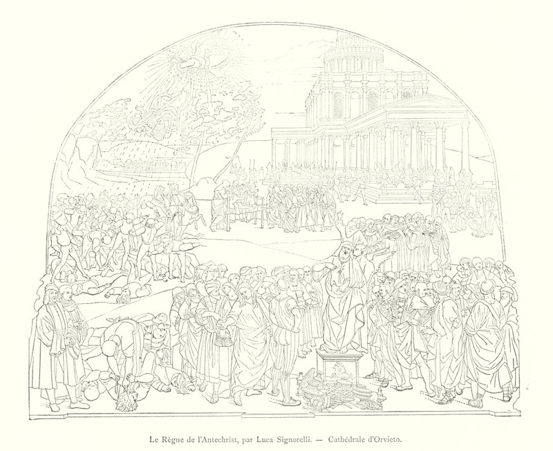 Das Reich des Antichristen, von Luca Signorelli, Kathedrale von Orvieto von Italian School