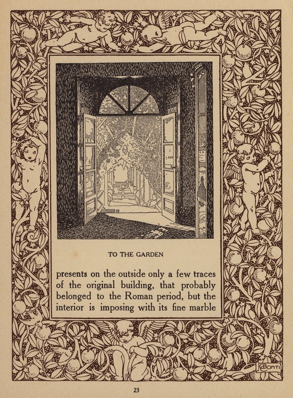 Seite aus Broschüre für San Domenico Palace Hotel, Taormina von Italian School