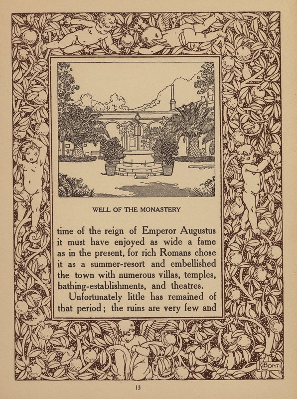 Seite aus Broschüre für San Domenico Palace Hotel, Taormina von Italian School