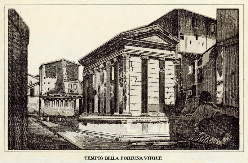 Rom: Tempio Della Fortuna Virile von Italian School