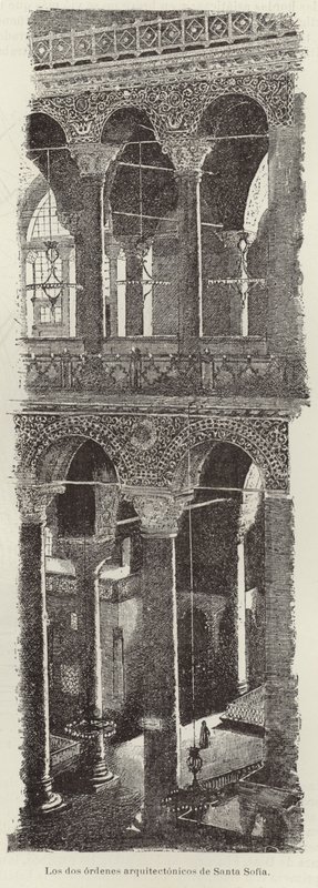 Die zwei architektonischen Ordnungen von Santa Sofia von Italian School