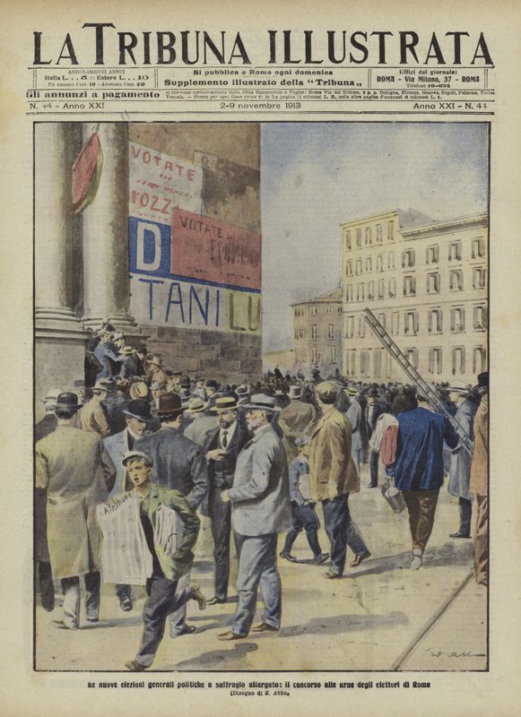 Wähler gehen zur Wahl bei den italienischen Parlamentswahlen in Rom von Italian School