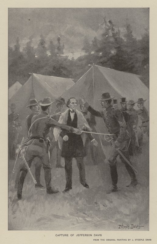 Gefangennahme von Jefferson Davis von J. (after) Steeple Davis