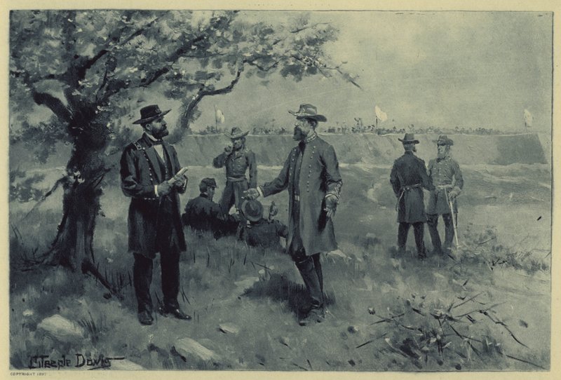 Kapitulation von Pemberton vor Grant von J. (after) Steeple Davis