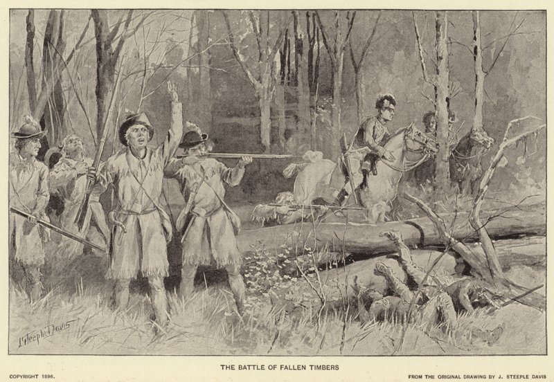 Die Schlacht von Fallen Timbers von J. (after) Steeple Davis