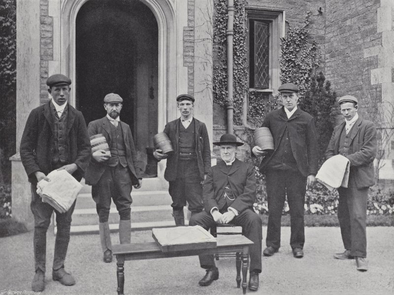 Hallaton Hare Pie Festival, der Pfarrer und die Abordnung von J. Benjamin Stone